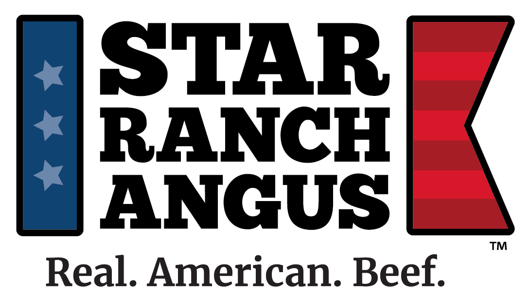 Star Ranch Angus Logo - horizontal - tagline - white background