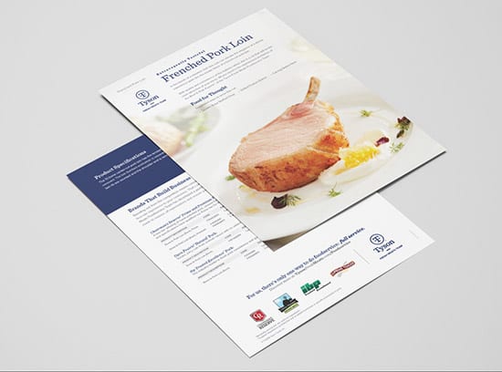 Tyson Fresh Meats Frenched Pork Loin brochure