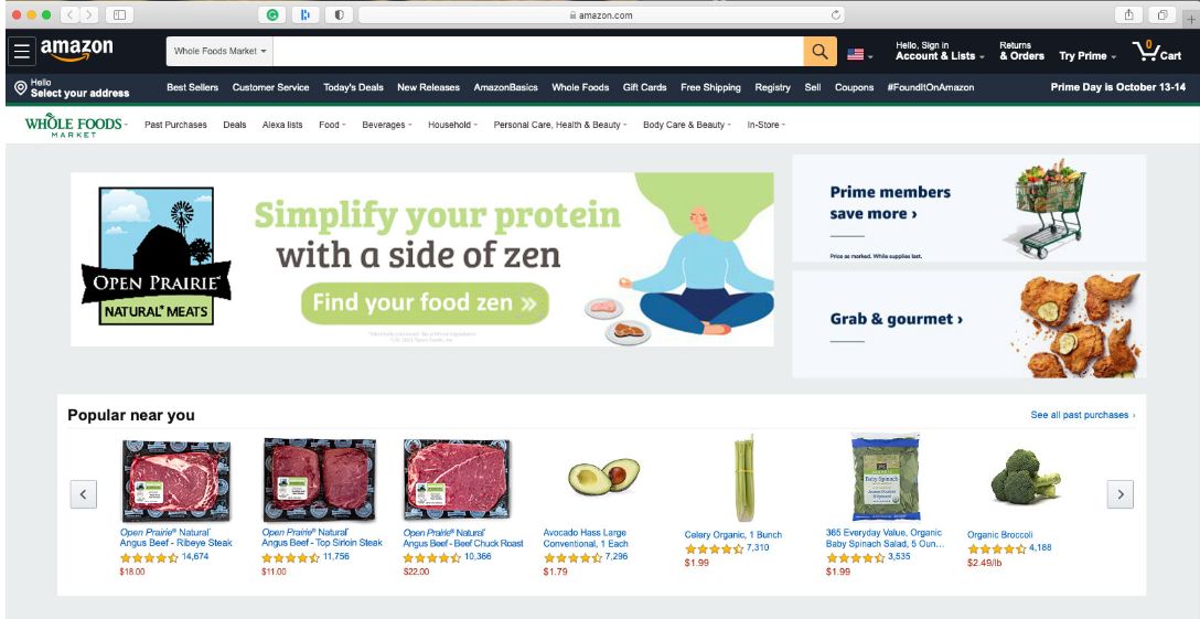 Open Prairie e-commerce on Amazon