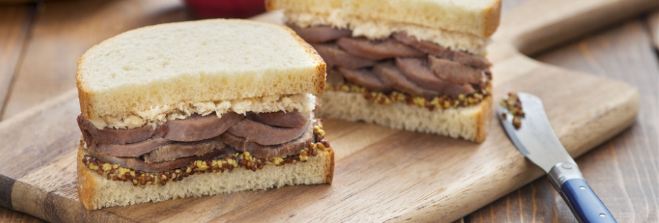 Beef tongue sandwich